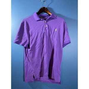 Polo Ralph Lauren - Men's Purple Short Sleeve Polo Shirt - Size L *Green Pony*